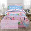 imageFranco Barbie Barbiecore Bedding Super Soft Comforter and Sheet Set with Sham 7 Piece Full Size Official Licensed ProductSuper Mario Girl