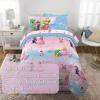 imageFranco Barbie Barbiecore Bedding Super Soft Comforter and Sheet Set with Sham 7 Piece Full Size Official Licensed ProductSuper Mario Girl