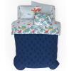 imageFranco Barbie Barbiecore Bedding Super Soft Comforter and Sheet Set with Sham 7 Piece Full Size Official Licensed ProductThe Smurfs  Blue Original