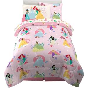 imageFranco Barbie Barbiecore Bedding Super Soft Comforter and Sheet Set with Sham 7 Piece Full Size Official Licensed ProductDisney Princess