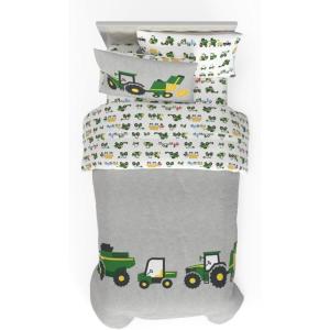 imageFranco Barbie Barbiecore Bedding Super Soft Comforter and Sheet Set with Sham 7 Piece Full Size Official Licensed ProductGreen  John Deere