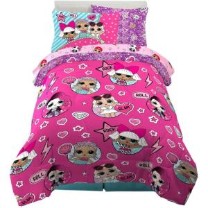 imageFranco Barbie Barbiecore Bedding Super Soft Comforter and Sheet Set with Sham 7 Piece Full Size Official Licensed ProductLol Surprise
