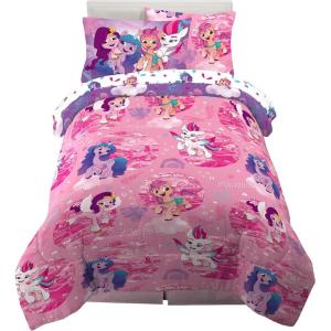 imageFranco Barbie Barbiecore Bedding Super Soft Comforter and Sheet Set with Sham 7 Piece Full Size Official Licensed ProductMy Little Pony