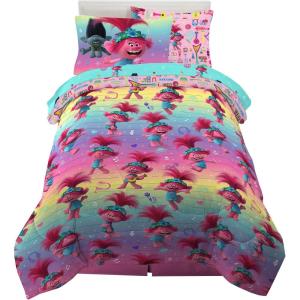 imageFranco Barbie Barbiecore Bedding Super Soft Comforter and Sheet Set with Sham 7 Piece Full Size Official Licensed ProductTrolls World Tour