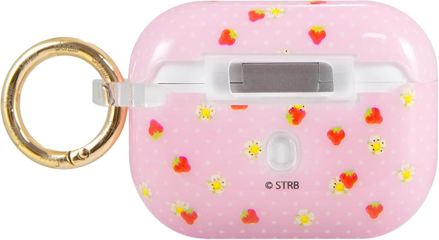 imageSonix Cases for AirPods Pro 1st Gen  Hard Cover Protective Case for Apple AirPods Pro Gen 1  Bleu ToileStrawberry Shortcake Vintage
