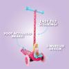 imageBarbie Self Balancing Scooter  Toddler ampamp Kids Scooter 3 Wheel Platform Foot Activated Brake 75 lbs Weight Limit for Ages 3 and Up