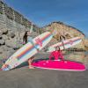 imageBarbie Signature 8ft Surfboard by Wavestorm  Graphic top Deck with high Density Slick Bottom  for Kids and Adults Foam Construction with Accessories  Leg Leash and Fin Set IncludedWhiteBarbie Surfboard