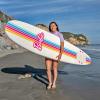 imageBarbie Signature 8ft Surfboard by Wavestorm  Graphic top Deck with high Density Slick Bottom  for Kids and Adults Foam Construction with Accessories  Leg Leash and Fin Set IncludedWhiteBarbie Surfboard