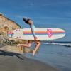imageBarbie Signature 8ft Surfboard by Wavestorm  Graphic top Deck with high Density Slick Bottom  for Kids and Adults Foam Construction with Accessories  Leg Leash and Fin Set IncludedWhiteBarbie Surfboard