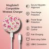imageSonix x Barbie Charger Compatible with MagSafe for iPhone 14 iPhone 13 iPhone 12 Series  Fast Wireless Charger x 65ft Cable USBC  Perfectly PinkCottage Floral Pink