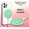 imageSonix x Barbie Charger Compatible with MagSafe for iPhone 14 iPhone 13 iPhone 12 Series  Fast Wireless Charger x 65ft Cable USBC  Perfectly PinkMinty Gingham