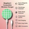 imageSonix x Barbie Charger Compatible with MagSafe for iPhone 14 iPhone 13 iPhone 12 Series  Fast Wireless Charger x 65ft Cable USBC  Perfectly PinkMinty Gingham