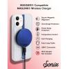 imageSonix x Barbie Charger Compatible with MagSafe for iPhone 14 iPhone 13 iPhone 12 Series  Fast Wireless Charger x 65ft Cable USBC  Perfectly PinkMirror  Blue
