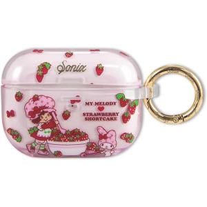 imageSonix Cases for AirPods Pro 1st Gen  Hard Cover Protective Case for Apple AirPods Pro Gen 1  Bleu ToileMy Mel x Strawberry Shortcake