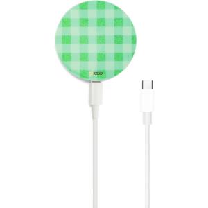 imageSonix x Barbie Charger Compatible with MagSafe for iPhone 14 iPhone 13 iPhone 12 Series  Fast Wireless Charger x 65ft Cable USBC  Perfectly PinkMinty Gingham