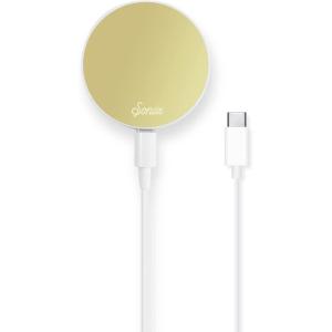 imageSonix x Barbie Charger Compatible with MagSafe for iPhone 14 iPhone 13 iPhone 12 Series  Fast Wireless Charger x 65ft Cable USBC  Perfectly PinkMirror  Gold