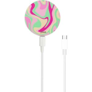 imageSonix x Barbie Charger Compatible with MagSafe for iPhone 14 iPhone 13 iPhone 12 Series  Fast Wireless Charger x 65ft Cable USBC  Perfectly PinkStrawberry Matcha