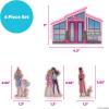 imageDecoSet Barbie Dreamhouse Adventures Cake Topper 4 Piece Decoration With Dreamhouse and Friends for Birthday Cake Ready to UseCake Topper