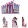 imageDecoSet Barbie Dreamhouse Adventures Cake Topper 4 Piece Decoration With Dreamhouse and Friends for Birthday Cake Ready to UseCake Topper