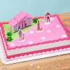 imageDecoSet Barbie Dreamhouse Adventures Cake Topper 4 Piece Decoration With Dreamhouse and Friends for Birthday Cake Ready to UseCake Topper