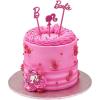 imageDecoSet Barbie Dreamhouse Adventures Cake Topper 4 Piece Decoration With Dreamhouse and Friends for Birthday Cake Ready to UseCupcake Rings
