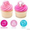imageDecoSet Barbie Dreamhouse Adventures Cake Topper 4 Piece Decoration With Dreamhouse and Friends for Birthday Cake Ready to UseCupcake Rings