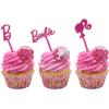 imageDecoSet Barbie Dreamhouse Adventures Cake Topper 4 Piece Decoration With Dreamhouse and Friends for Birthday Cake Ready to UseCupcake Rings