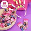 imageImaginings 3 Barbie Party Favors Individually Wrapped Lollipop Rings Fruit Flavored Basket Filler Candy Suckers Box of 18