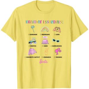 imageBarbie  Birthday Essentials TShirtLemon Yellow