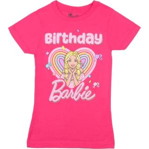 imageBarbie Girls Birthday Short Sleeve TShirt Short Sleeve Tee for Girls Birthday PartiesPink