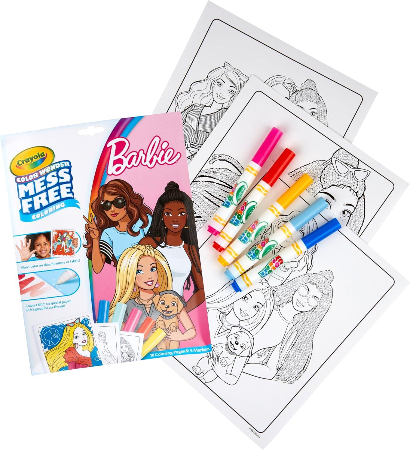 imageCrayola Barbie Color Wonder Coloring Set Mess Free Coloring Book Pages for Toddlers Travel Activity Barbie Gift ampamp Toys for KidsBarbie