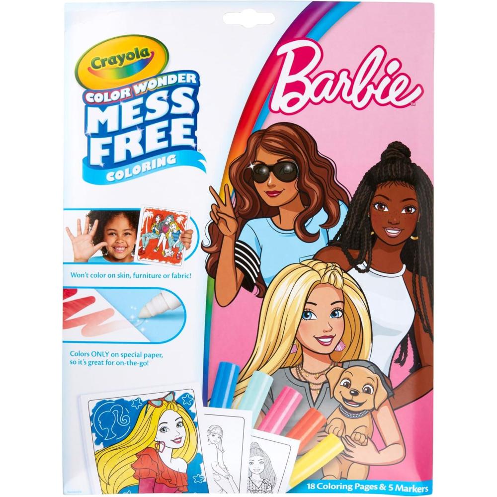 imageCrayola Barbie Color Wonder Coloring Set Mess Free Coloring Book Pages for Toddlers Travel Activity Barbie Gift ampamp Toys for KidsBarbie