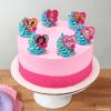 imageDecoPac Barbie Be The Future Rings Pink Heart Shaped Cupcake Decorations Featuring Barbie and her Friends For Birthday Party And Celebrations  24 PackCupcake Rings