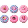 imageDecoPac Barbie Be The Future Rings Pink Heart Shaped Cupcake Decorations Featuring Barbie and her Friends For Birthday Party And Celebrations  24 PackCupcake Rings