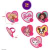 imageDecoPac Barbie Be The Future Rings Pink Heart Shaped Cupcake Decorations Featuring Barbie and her Friends For Birthday Party And Celebrations  24 PackCupcake Rings
