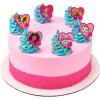 imageDecoPac Barbie Be The Future Rings Pink Heart Shaped Cupcake Decorations Featuring Barbie and her Friends For Birthday Party And Celebrations  24 PackCupcake Rings