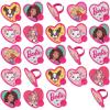 imageDecoPac Barbie Be The Future Rings Pink Heart Shaped Cupcake Decorations Featuring Barbie and her Friends For Birthday Party And Celebrations  24 PackCupcake Rings