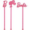 imageDecoPac Barbie Be The Future Rings Pink Heart Shaped Cupcake Decorations Featuring Barbie and her Friends For Birthday Party And Celebrations  24 PackCake Skewers