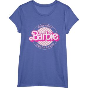 imageBarbie  Barbie Birthday Classic  One of a Kind TShirtBright Blue Heather