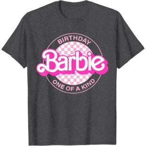 imageBarbie  Barbie Birthday Classic  One of a Kind TShirtDark Heather Grey