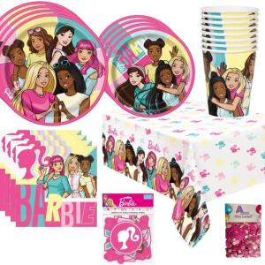 imageBarbie Birthday Party Supplies including Barbie Party Decorations and Barbie Plates and Tableware for 16 Guests for your Barbie Birthday Party complete with Barbie Party Supplies