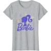 imageBarbie  Spring Has Sprung Silhouette and Logo TShirtHeather Grey