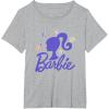 imageBarbie  Spring Has Sprung Silhouette and Logo TShirtHeather Grey
