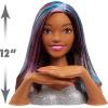 imageBarbie Deluxe 20Piece Glitter and Go 1275inch Styling Head and Accessories  Brown Hair Kids Toys for Ages 5 Up by Just PlayMulticolor