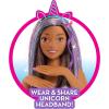 imageBarbie Deluxe 20Piece Glitter and Go 1275inch Styling Head and Accessories  Brown Hair Kids Toys for Ages 5 Up by Just PlayMulticolor