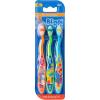 imageBrush Buddies Barbie Manual Soft Bristled Toothbrush for Kids MultiColored ampamp Fun Toddler Toothbrush AntiSlip Grip Handle Kids Travel Toothbrush 3 Pack1 Count Pack of 1