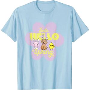 imageBarbie  Hello Spring Flower TShirtBaby Blue