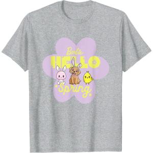 imageBarbie  Hello Spring Flower TShirtHeather Grey