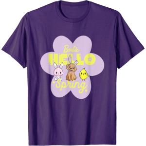 imageBarbie  Hello Spring Flower TShirtPurple