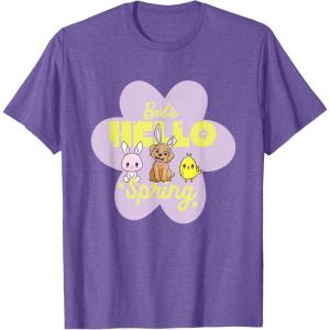 imageBarbie  Hello Spring Flower TShirtPurple Heather